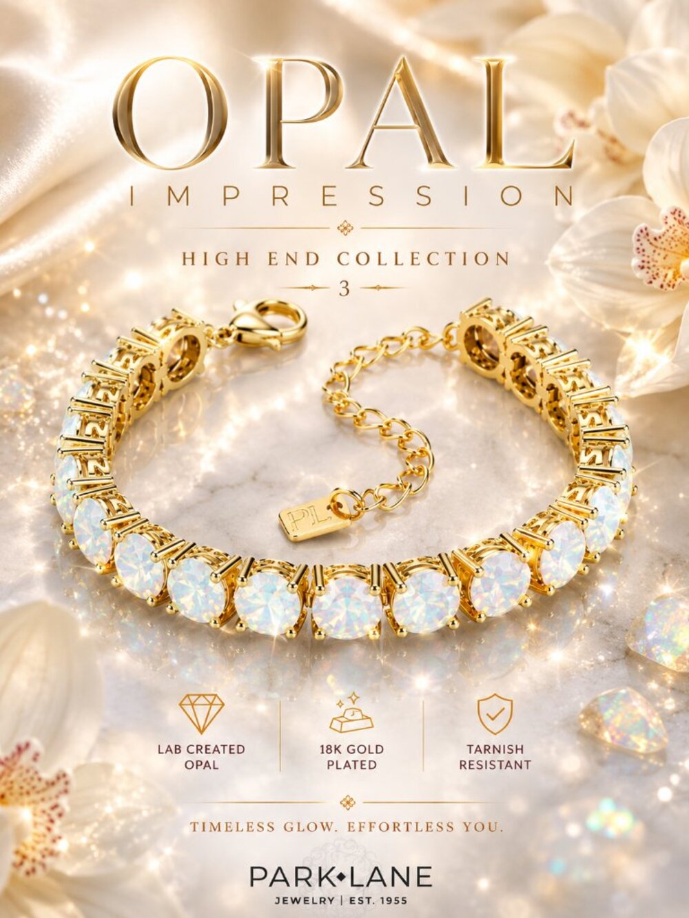 Park Lane Opal Impression Tennis Bracelet New